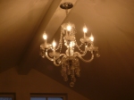 Chandelier in the master bath.  Who has those?  Lynn insisted so we have 2.