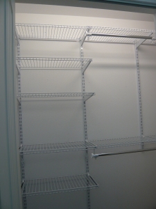 One closet done and 6 more to go.  Double ugh!!